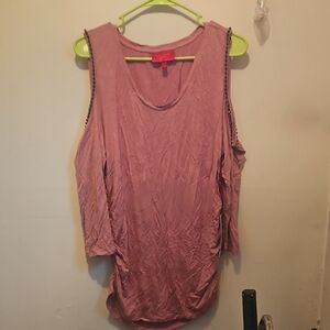 Jennifer Lopez Mauve Cold Shoulder Blouse